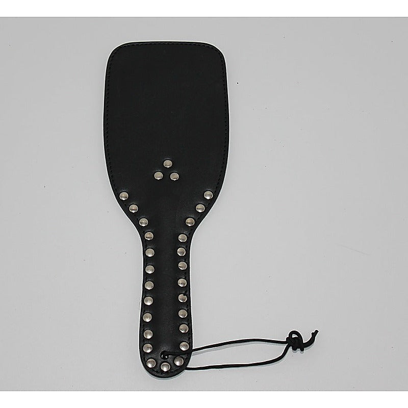 Fetlife Wide Ping-Pong Studded Leather Paddle - Paddles And Slappers