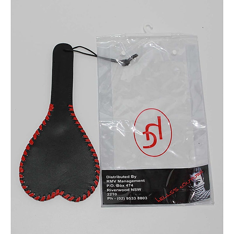 Kitties playpen Heart Shaped Leather Paddle 28cm - Paddles And Slappers