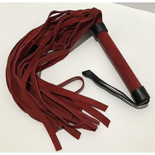 Handcrafted Suede Pleasure - Hell's Couture Fetish Factory Flogger - Whips And Crops