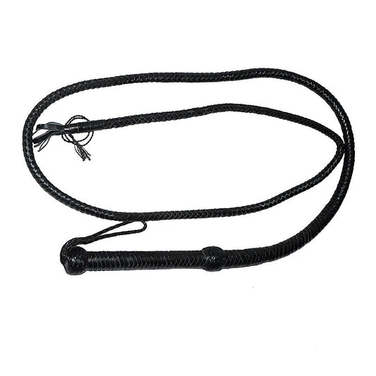 Stockmans Black Leather Whip 250cm
