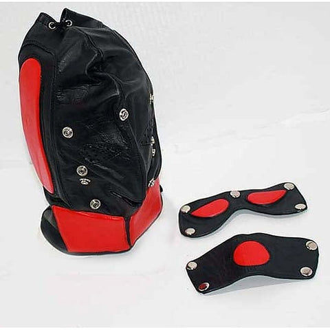 Superhero Leather BDSM Hood - Bondage Hoods