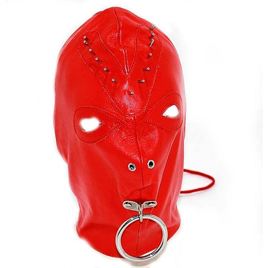 Leather Spiked Devil Hood