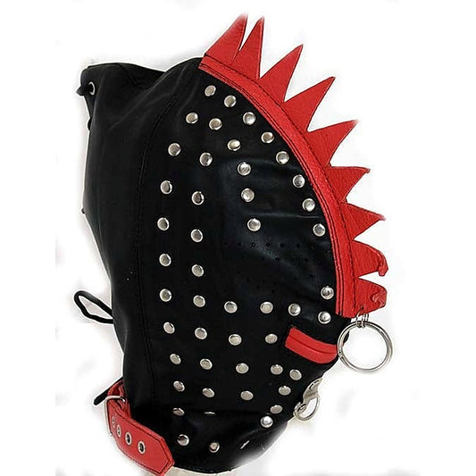 Luxurious Leather Bondage - Turtle-Shell Inspired Hood