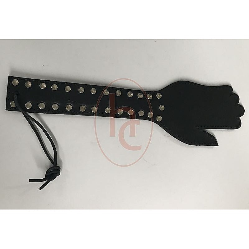 Puppy Cage Leather Hand Paddle - Paddles And Slappers