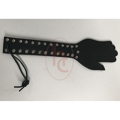 Puppy Cage Leather Hand Paddle - Paddles And Slappers