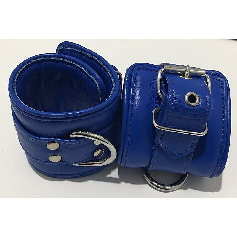 Bullish Leather BDSM Cuffs by Hell's Couture - Jelly Vibrators