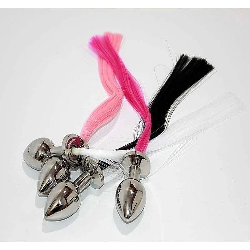 Enchanting Faux Horse Tail - Beginner-Friendly Metal Butt Plug - Butt Plugs