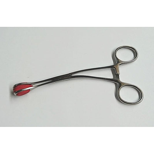 Young Tongue forceps with Curved Handle 17cm