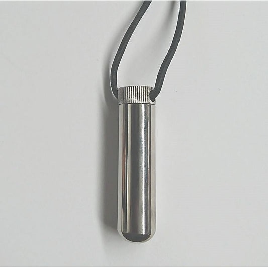 Steel Inhaler on BDSM Play Leather Cord