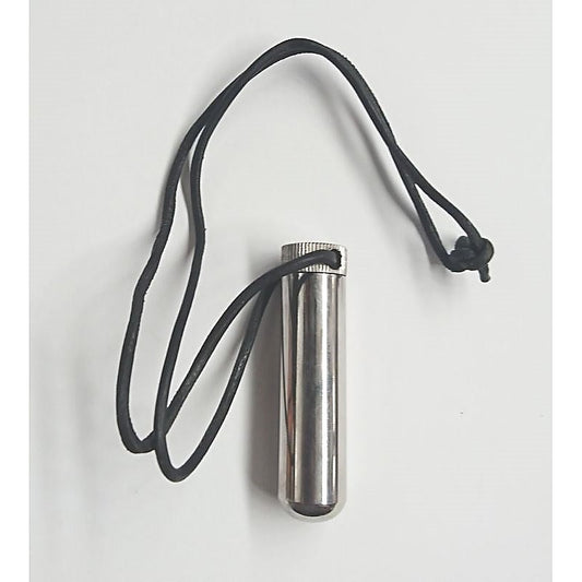 Steel Inhaler on BDSM Play Leather Cord