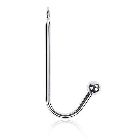 Well Hung Steel Anal Hook by Hell's Couture - Anal Beads and Balls
