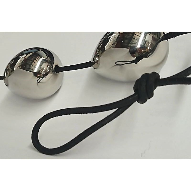 Steel Anal Pleasure Balls by Hell's Couture - Love Eggs and Kegel Exercisers