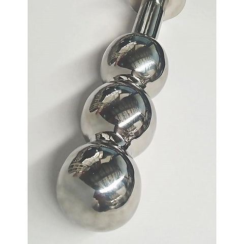 Triple Ripple Steel Butt Plug by Hell's Couture - Steel Sex Toys