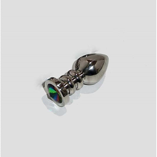 Ribbler Metal Jeweled Small Butt Plug - Steel Sex Toys