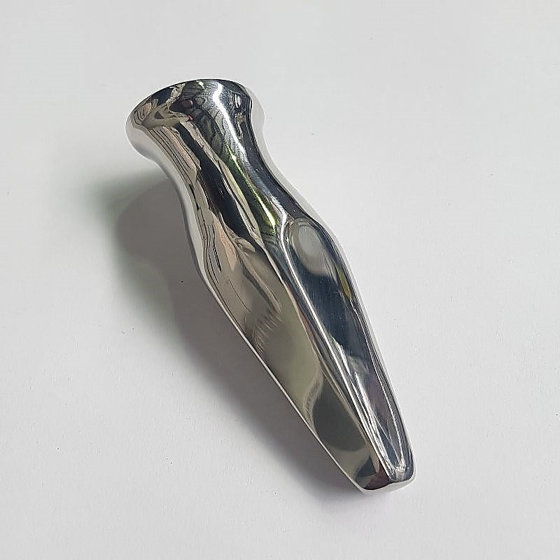 Steel Uberkinky Squared Butt Plug by Hell's Couture - Steel Sex Toys