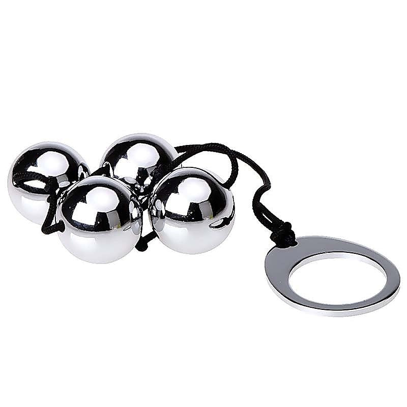 Stainless Steel Anal Balls 2 by Hell's Couture - Anal Beads and Balls