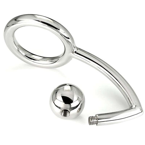 Steel Cock Ring Anal Intruder by Hell's Couture - Spreaders and Hangers