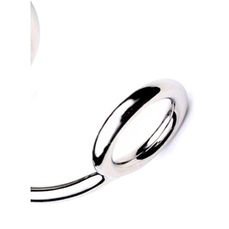 Extra Heavy Cockring & Anal Plug by Hell's Couture - Steel Sex Toys