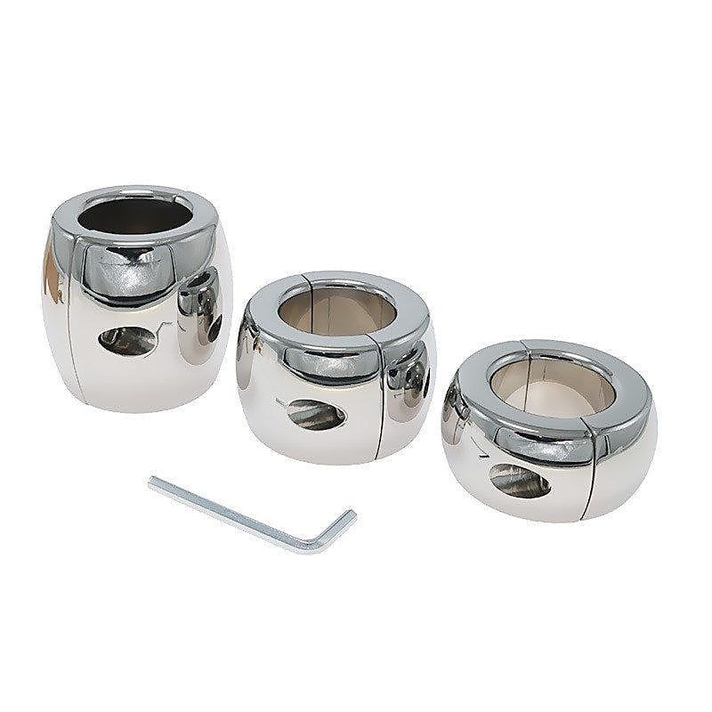 Oval Ball Steel Stretcher Weights by BDStyle - Ball and Cock Toys