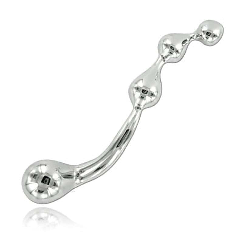 Premium Curved Metal G-Wand by Hell's Couture - Steel Sex Toys