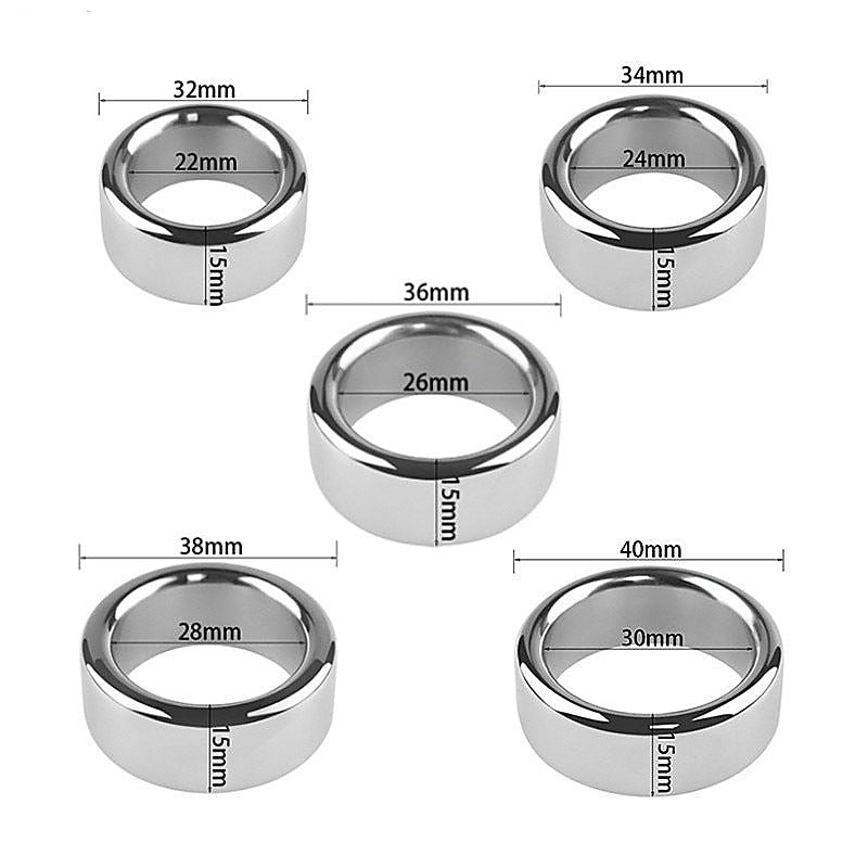 Extra Heavy Duty Steel Cock Ring by Hell's Couture - Cock Rings