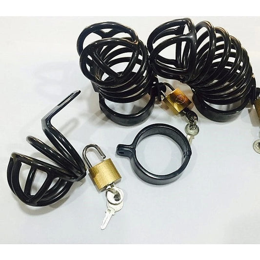 Nugatory Cock Cage Black Metal - Male Chastity