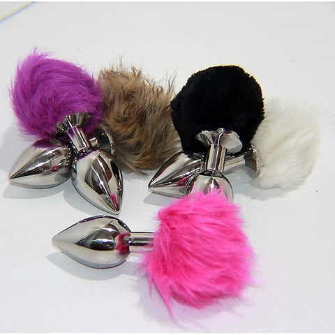 Crazy Rabbit Tail Butt Plug by Hell's Couture - Remote Control Vibrators