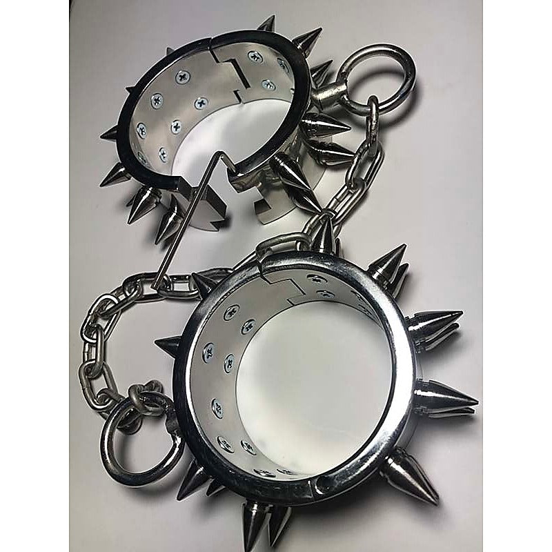 Unisex Spiked Leg Irons by Hell's Couture - Cuffs and Restraints