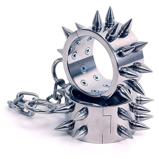 Elevate BDSM Pleasure - Hell's Couture Spiked Metal Restraints