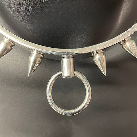 Spiked Metal BDSM Collar by Hell's Couture - Collars and Leads
