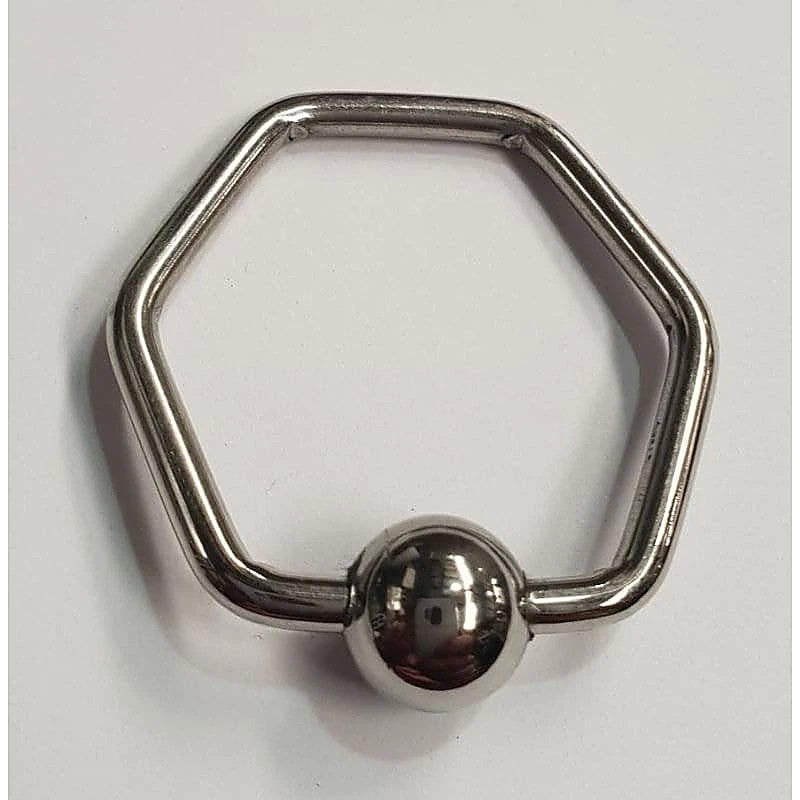 Damnit Hexagonal Glans Ring by Hell's Couture - Cock Rings