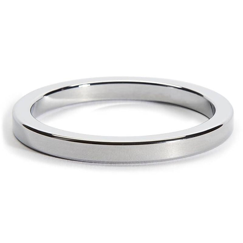 6mm Square Edged Steel Pleasure Cock Ring by Hell's Couture - Cock Rings