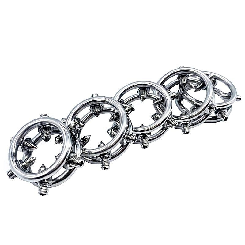 Metal 6 Spiked Cock Ring by BDStyle - Cock Rings