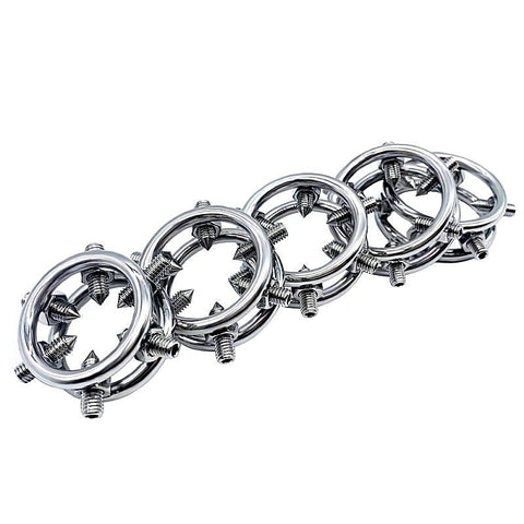 Metal 6 Spiked Cock Ring by BDStyle - Cock Rings