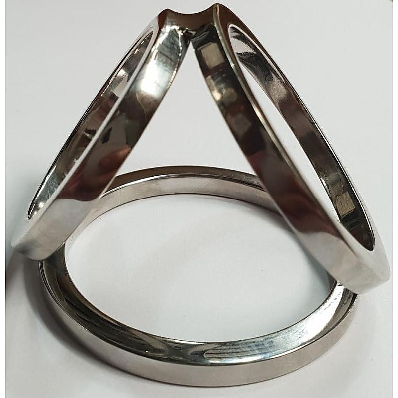 Triple Cock and Ball Ring by Hell's Couture - Cock Rings