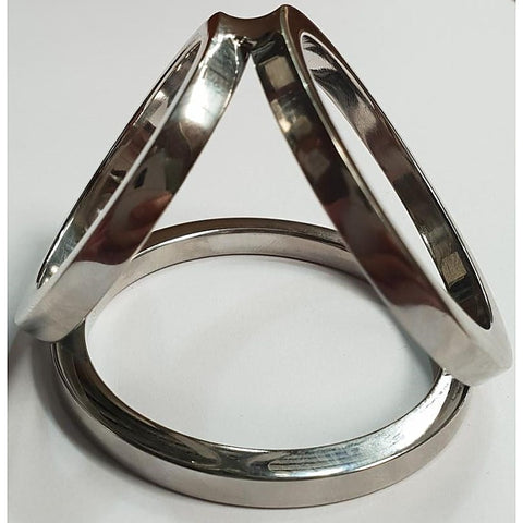 Triple Cock and Ball Ring by Hell's Couture - Cock Rings