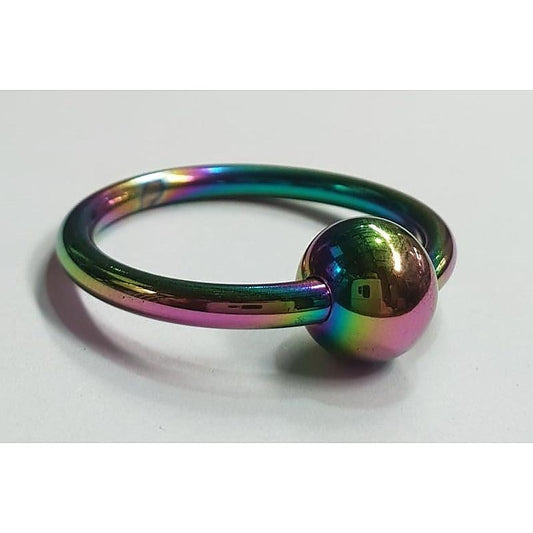 Rainbow Penis Head Glans Ring with Ball