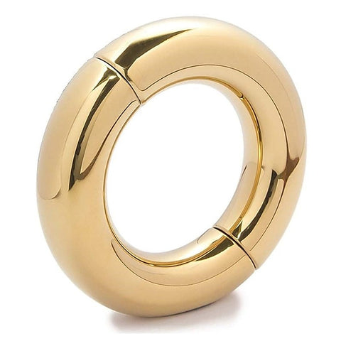 Oval Ball Metal Stretcher Gold - Ball and Cock Toys