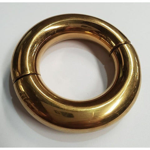 Oval Ball Metal Stretcher Gold - Ball and Cock Toys