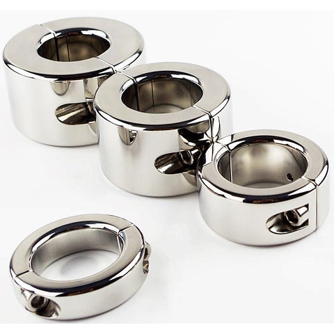 Gangling Steel Ball Stretcher 35mm XL by Hell's Couture - Steel Sex Toys