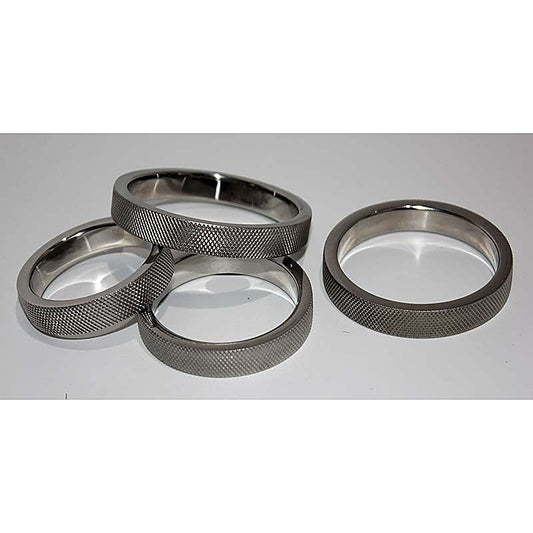 Textured Pleasure Enhancer - Knurled Steel Cock Ring