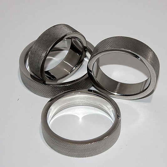 Hell's Couture Knurled Steel Cock Ring - Maximum Comfort and Stimulation