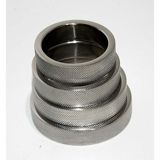 Hell's Couture Knurled Steel Cock Ring - Maximum Comfort and Stimulation
