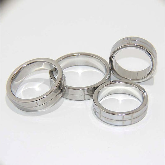 Steel Grooved Cock Ring