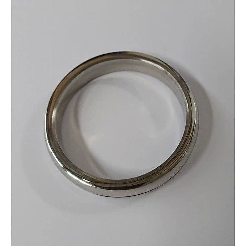 Donut Steel Cock Ring Grooved by Hell's Couture - Cock Rings