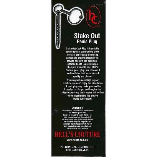 Stake Out Penis Plug with Glans Ring - Penis Plugs