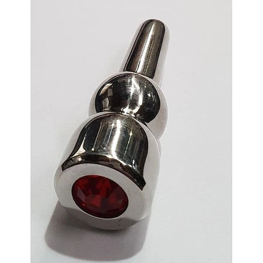 Glowstick Jewelled Ascending Penis Plug Ruby Gemmed - Penis Plugs