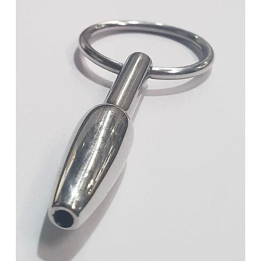 Steel Pleasures Penis Plug Olive Cum Thru with Ring - Penis Plugs