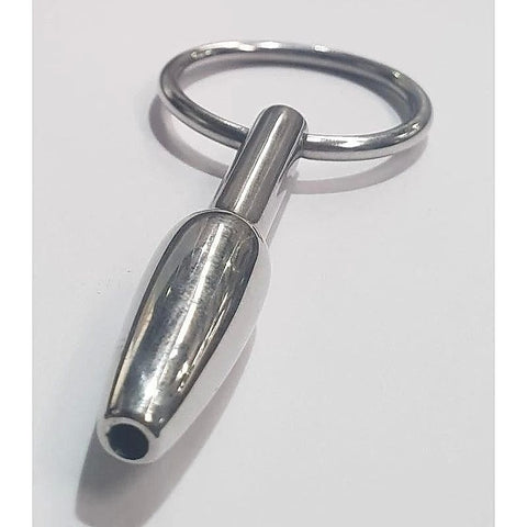 Steel Pleasures Penis Plug Olive Cum Thru with Ring - Penis Plugs