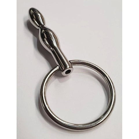 Ripple Cum Thru Penis Plug With Glans Ring by Hell's Couture - Penis Plugs